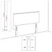 Testata letto design blocchi di diamante panna 100 cm in tessuto - Foto miniatura 9
