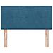 Testiera  Imbottita con Bottoni Blu Scuro 90 cm in Velluto - Foto miniatura 4