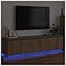 Mobile TV  con LED Rovere Sonoma 180x38x49 cm Legno ingegnerizzato - Foto miniatura 5