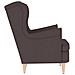 Poltrona Marrone Scuro 74x84x100 cm in Tessuto - Foto miniatura 5