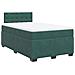 Giroletto a Molle con Materasso Verde Scuro 120x190 cm Velluto - Foto miniatura 3