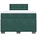 Giroletto a Molle con Materasso Verde Scuro 120x190 cm Velluto - Foto miniatura 6