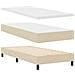 Letto a Castello con Materasso e LED Crema 90x200 cm Tessuto - Foto miniatura 6