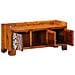 Panca per scarpe  90x35x40 cm in legno solido di acacia - Foto miniatura 3