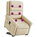 Poltrona Alzapersona Massaggiante Elettrica Crema in Tessuto - Foto miniatura 2
