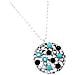 Collana Bicolore Sw Turchese E Cristallo Nero In Argento 10µ - Foto miniatura 2