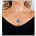 Collana Bicolore Sw Turchese E Cristallo Nero In Argento 10µ - Foto miniatura 3