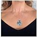 Collana Bicolore Sw Turchese E Cristallo Nero In Argento 10µ - Foto miniatura 4