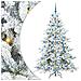 Albero di Natale Artificiale con Rami Pieghevoli Bianco 180 cm - Foto miniatura 1