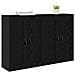 Mobile a muro 2 pcs Rovere Nero 69,5 x 34 x 90 cm - Foto miniatura 3
