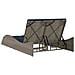 Lettino Prendisole con Cuscini Grigio 114x205x73 cm in Polyrattan - Foto miniatura 6
