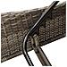 Lettino Prendisole con Cuscini Grigio 114x205x73 cm in Polyrattan - Foto miniatura 9