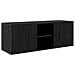 Mobile TV Rovere Nero 100 x 31,5 x 35 cm Legno multistrato - Foto miniatura 1