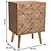 Comodino In Legno Marrone 44x35x65 - Foto miniatura 7