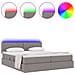 Letto con luci a strisce a LED Talpa 180 x 200 cm Tessuto - Foto miniatura 4