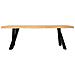 Tavolo Da Pranzo In Legno Marrone E Nero 140x70x45h Cm - Foto miniatura 2