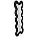 Specchio Da Parete Monica Wavy In Velluto Nero 67x166 Cm - Foto miniatura 2