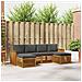 Set divani 6 pcs Naturale e Antracite Legno di Acacia Massello - Foto miniatura 2