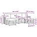 Set divani 6 pcs Naturale e Antracite Legno di Acacia Massello - Foto miniatura 6