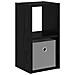 Comodino Rovere Nero 25,5 x 22 x 49,5 cm Legno multistrato - Foto miniatura 1
