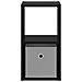 Comodino Rovere Nero 25,5 x 22 x 49,5 cm Legno multistrato - Foto miniatura 6