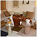 Koomy Coperta elettrica 140 W Marrone, Bianco Tessuto felpato - Foto miniatura 4