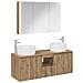 Set di Armadi da Bagno 4 pcs Rovere Artigianale - Foto miniatura 1