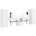 Set di mobili per il bagno 5 pz Bianco Lucido - Foto miniatura 1