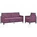 Set di Divani con Storage 2 pz Viola Poliestere - Foto miniatura 1