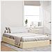 Letto ottomano con archiviazione Crema 120 x 200 cm Tessuto - Foto miniatura 9