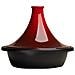 Tajine con Base in Ghisa e Cono in Ceramica Diametro 27 cm Colore Rosso Ciliegia - Foto miniatura 2