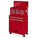 Carrello 8cassetti Cassettiera Removibile Ganci Portautensili Carico 70kg 4ruote Girevoli - Foto miniatura 4
