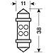 Cp. de 24v 4 Led Bianco Siluro 10,5x38 Sv8,5 - Foto miniatura 4