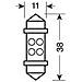 Cp. de 24v 4 Led Bianco Siluro 10,5x38 Sv8,5 - Foto miniatura 2