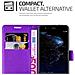 Custodia Compatibile Con Huawei P10 Lite In Violetta Ametista - Coperchio Protettiva Con Chiusura Magnetica, Funzione Stand E Tasca Per Le Carte - Foto miniatura 2