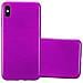 Custodia Compatibile Con Apple Iphone Xs Max In Viola - Coperchio Protettivo In Silicone Tpu Flessibile Con Design Spazzolato - Foto miniatura 5