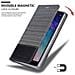 Custodia Compatibile Con Samsung Galaxy A6 2018 In Grigio Nero - Coperchio Protettiva Con Chiusura Magnetica, Funzione Stand E Tasca Per Le Carte - Foto miniatura 6