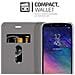 Custodia Compatibile Con Samsung Galaxy A6 2018 In Grigio Nero - Coperchio Protettiva Con Chiusura Magnetica, Funzione Stand E Tasca Per Le Carte - Foto miniatura 9