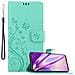 Custodia Compatibile Con Samsung Galaxy S10 In Turchese Fiore - Coperchio Protettivo In Design Floreale Con Chiusura Magnetica, Funzione Stand E Slot Per Carte - Foto miniatura 1