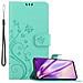 Custodia Compatibile Con Samsung Galaxy S10 In Turchese Fiore - Coperchio Protettivo In Design Floreale Con Chiusura Magnetica, Funzione Stand E Slot Per Carte - Foto miniatura 4