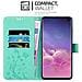 Custodia Compatibile Con Samsung Galaxy S10 In Turchese Fiore - Coperchio Protettivo In Design Floreale Con Chiusura Magnetica, Funzione Stand E Slot Per Carte - Foto miniatura 5