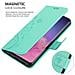 Custodia Compatibile Con Samsung Galaxy S10 In Turchese Fiore - Coperchio Protettivo In Design Floreale Con Chiusura Magnetica, Funzione Stand E Slot Per Carte - Foto miniatura 7