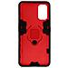 Cover Xiaomi Poco M3 / Redmi 9t Bi-materiale Anello Supporto Video Rosso - Foto miniatura 5