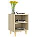 Comodini Gambe in Legno Massello 2pz Rovere Sonoma 40x30x50cm - Foto miniatura 3