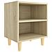 Comodini Gambe in Legno Massello 2pz Rovere Sonoma 40x30x50cm - Foto miniatura 4