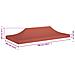 Tetto per Tendone per Feste 6x3 m Terracotta 270 g / m² - Foto miniatura 6