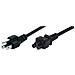 35902US, Maschio / femmina, C5 coupler, Dritto, Dritto, Nero - Foto miniatura 1