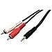 Cavo Audio 2 x RCA / Jack 3.5mm Maschio / Maschio da 15 m Nero - Foto miniatura 1