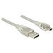 2m, USB2.0-A / USB2.0 Mini-B 2m USB A Mini-USB B Trasparente cavo USB - Foto miniatura 1
