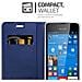 Custodia Compatibile Con Nokia Lumia 550 In Classy Blu Scuro - Coperchio Protettiva Con Chiusura Magnetica, Funzione Stand E Tasca Per Le Carte - Foto miniatura 4